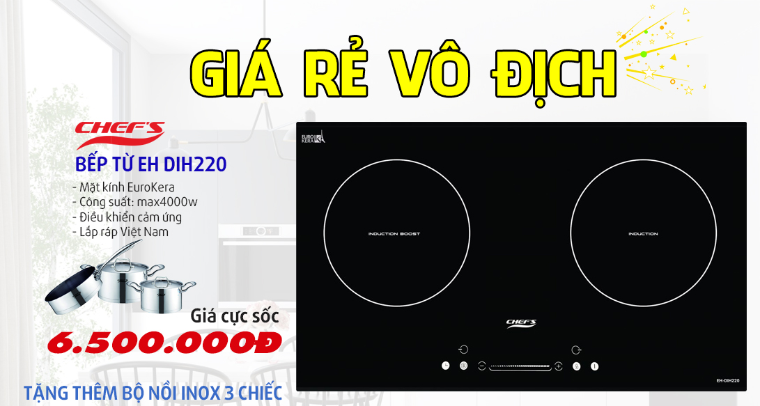 Bếp từ Chefs mẫu mới giảm giá đặc biệt