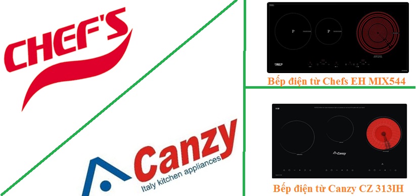 Chọn bếp điện từ Canzy cz 313ih hay bếp điện từ chefs eh mix544