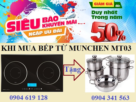 Giảm giá siêu khủng khi mua bếp từ Munchen MT03