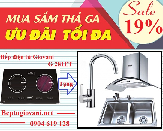 Khuyến mãi cực lớn tặng quà tặng hấp dẫn khi mua bếp điện từ Giovani G 281ET